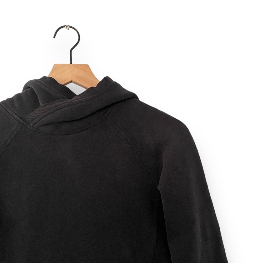 Lululemon Fleece Please Sweatshirt Pullover Hoodie in Black Size 2 - Picture 4 of 14